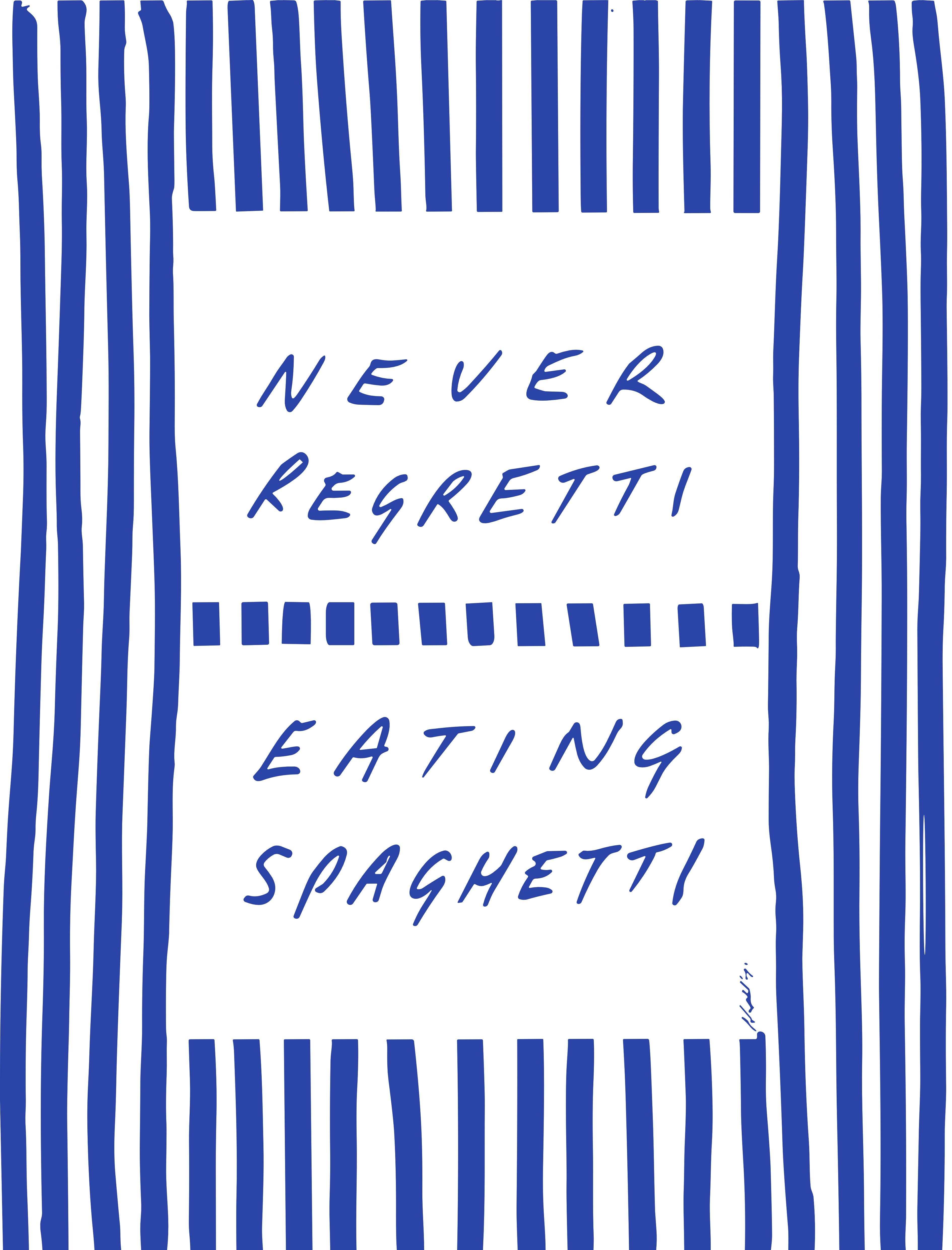 Never Regretti Blue Striped