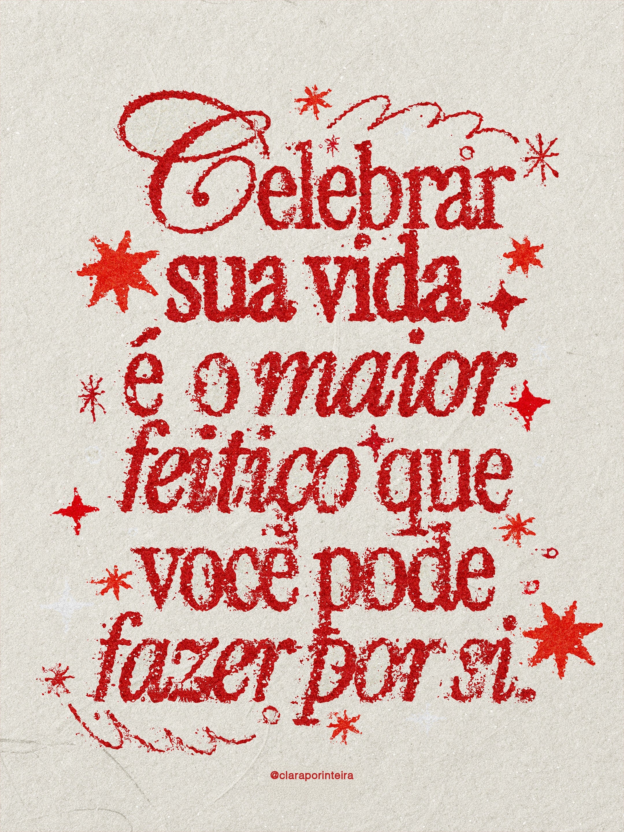Quadro Celebrar Minha Vida, arte de Clara (@claraporinteira), colecao iPaper x Claraporinteira