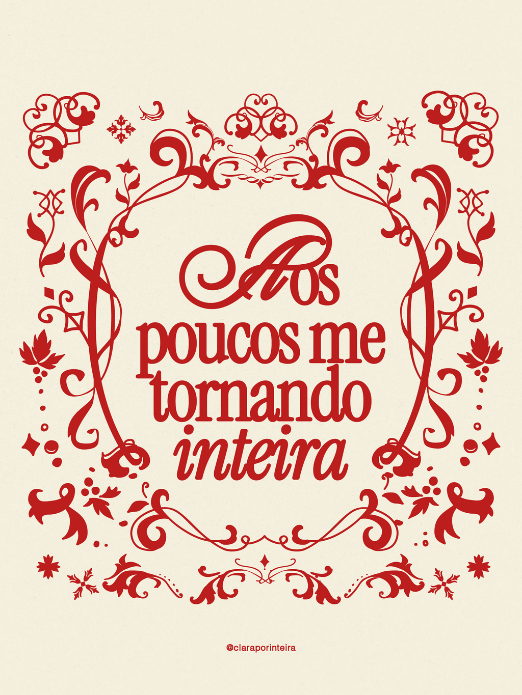 Quadro Me Tornando Inteira, arte de Clara (@claraporinteira), colecao iPaper x Claraporinteira