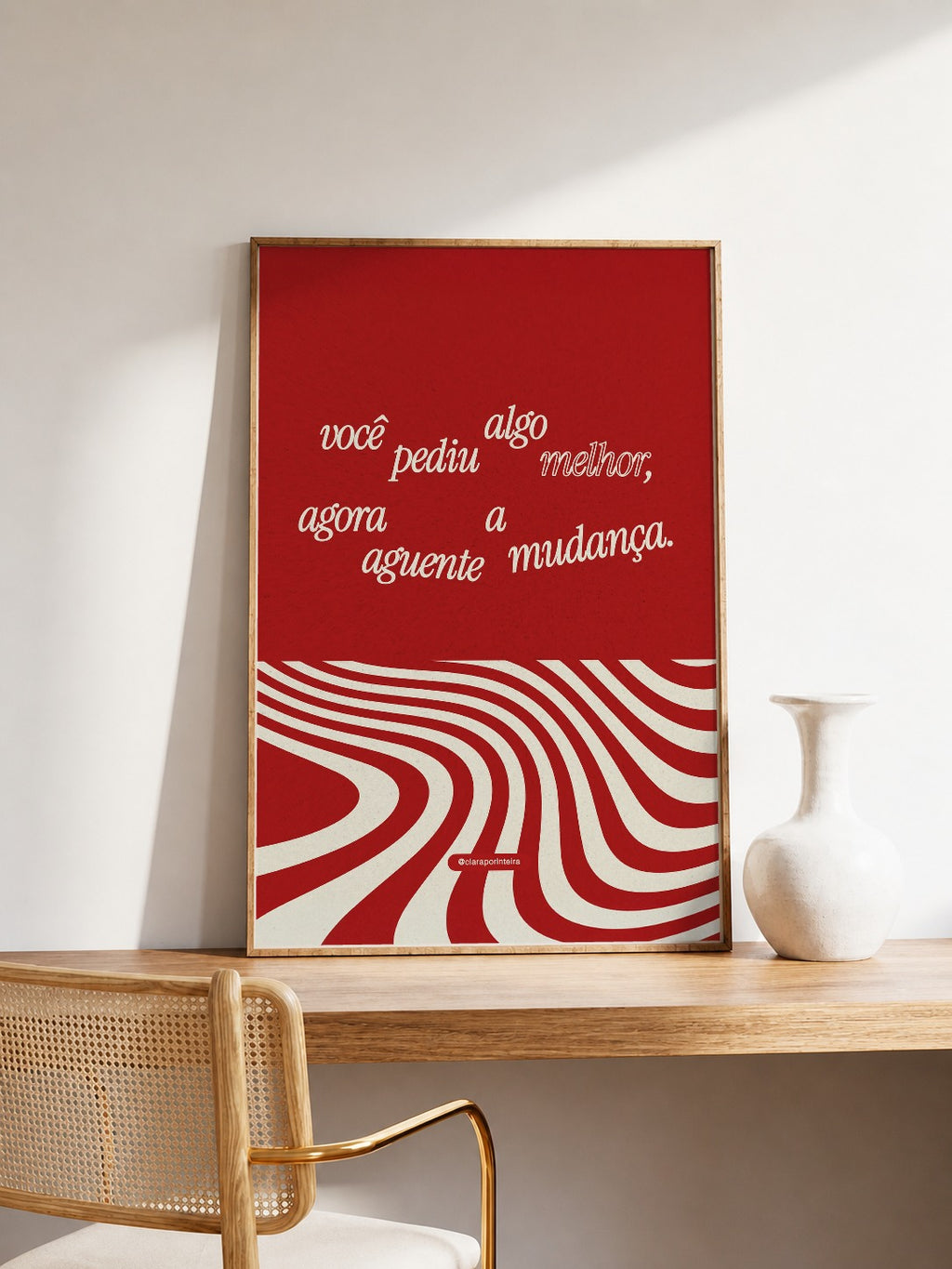 Quadro Você Pediu emoldurado em ambiente, mockup 1