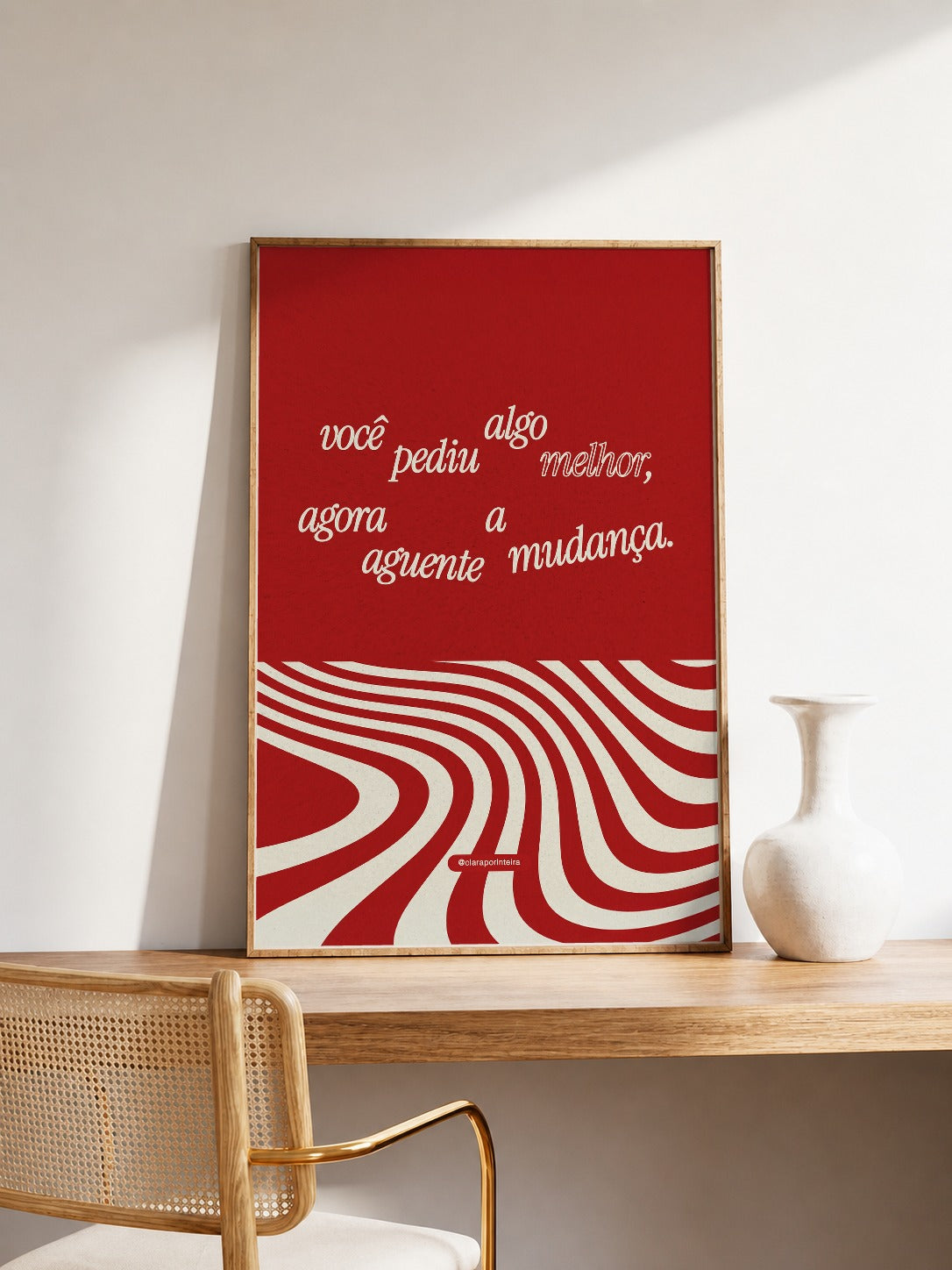 Quadro Você Pediu emoldurado em ambiente, mockup 1