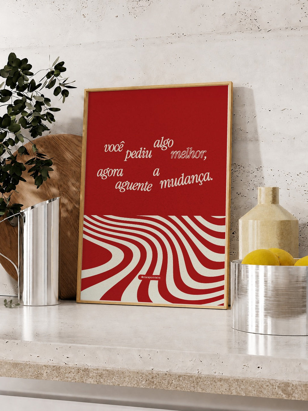 Quadro Você Pediu emoldurado em ambiente, mockup 3