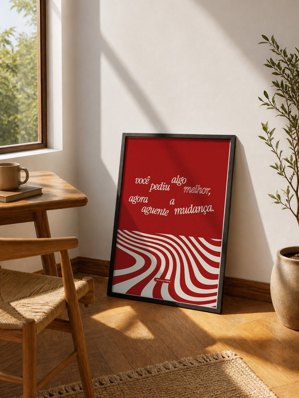 Quadro Você Pediu emoldurado em ambiente, mockup 4