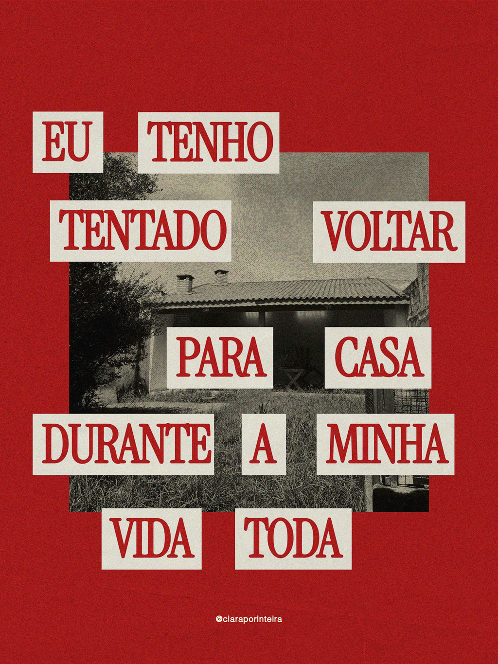 Quadro Voltar Para Casa, arte de Clara (@claraporinteira), colecao iPaper x Claraporinteira