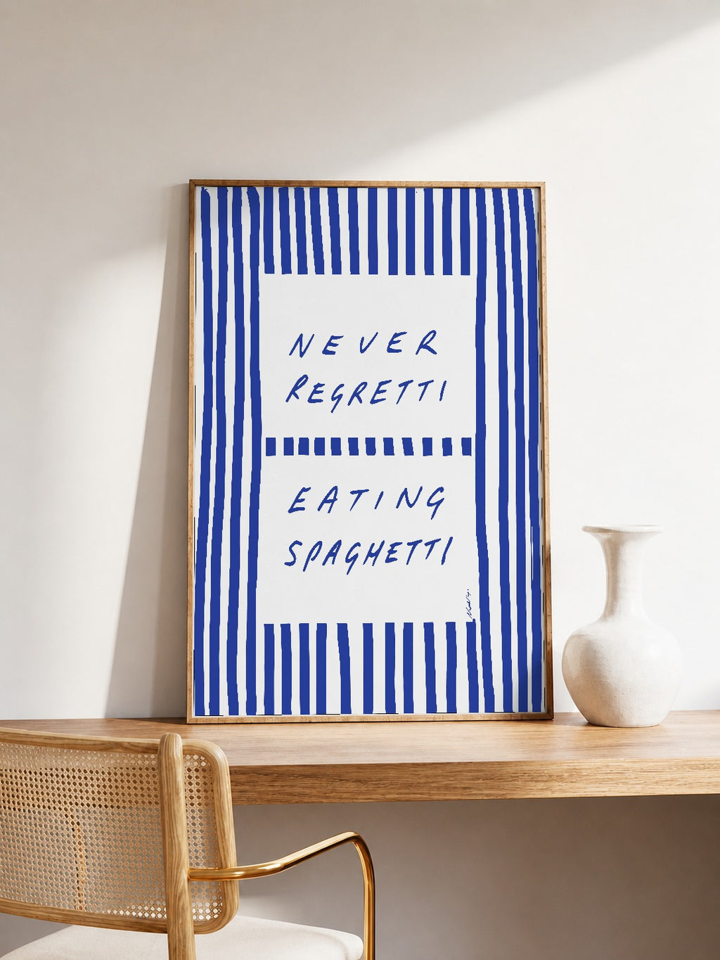 Never Regretti Blue Striped
