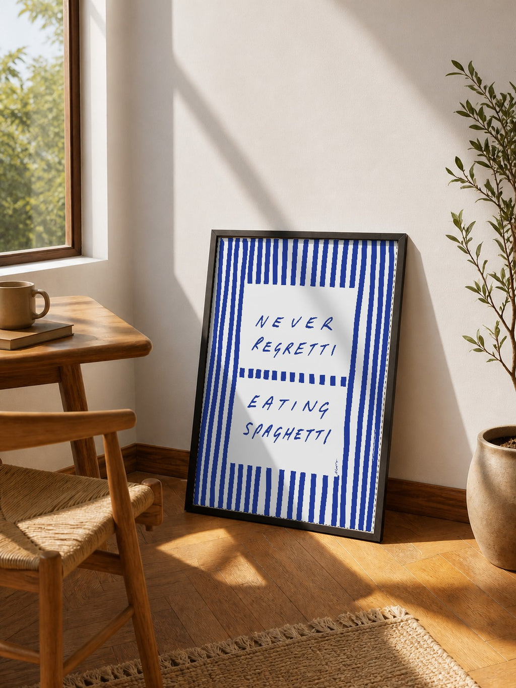 Never Regretti Blue Striped