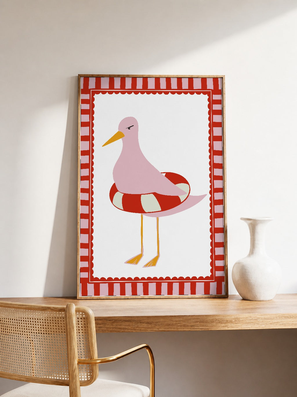 The pink seagull