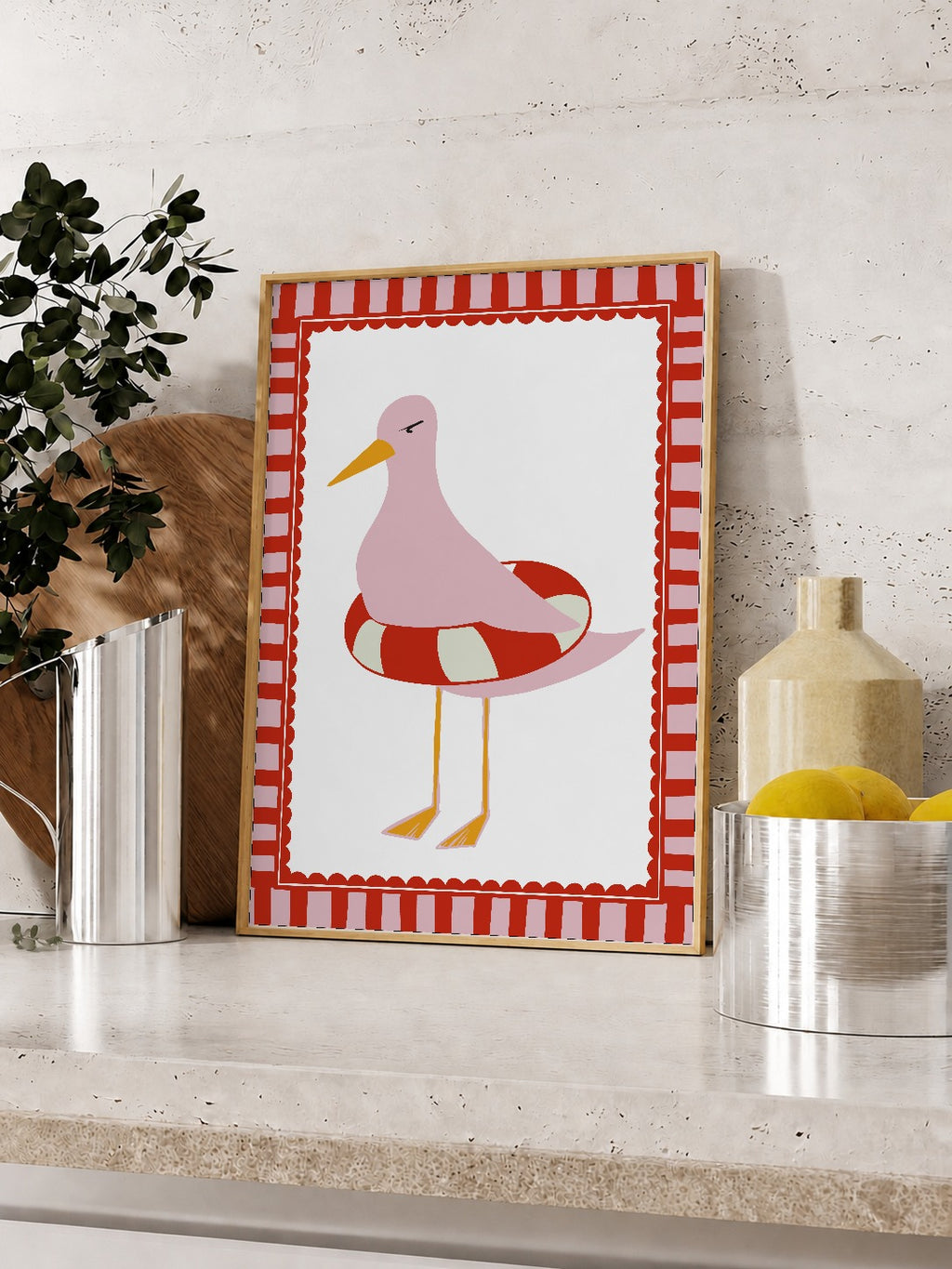 The pink seagull