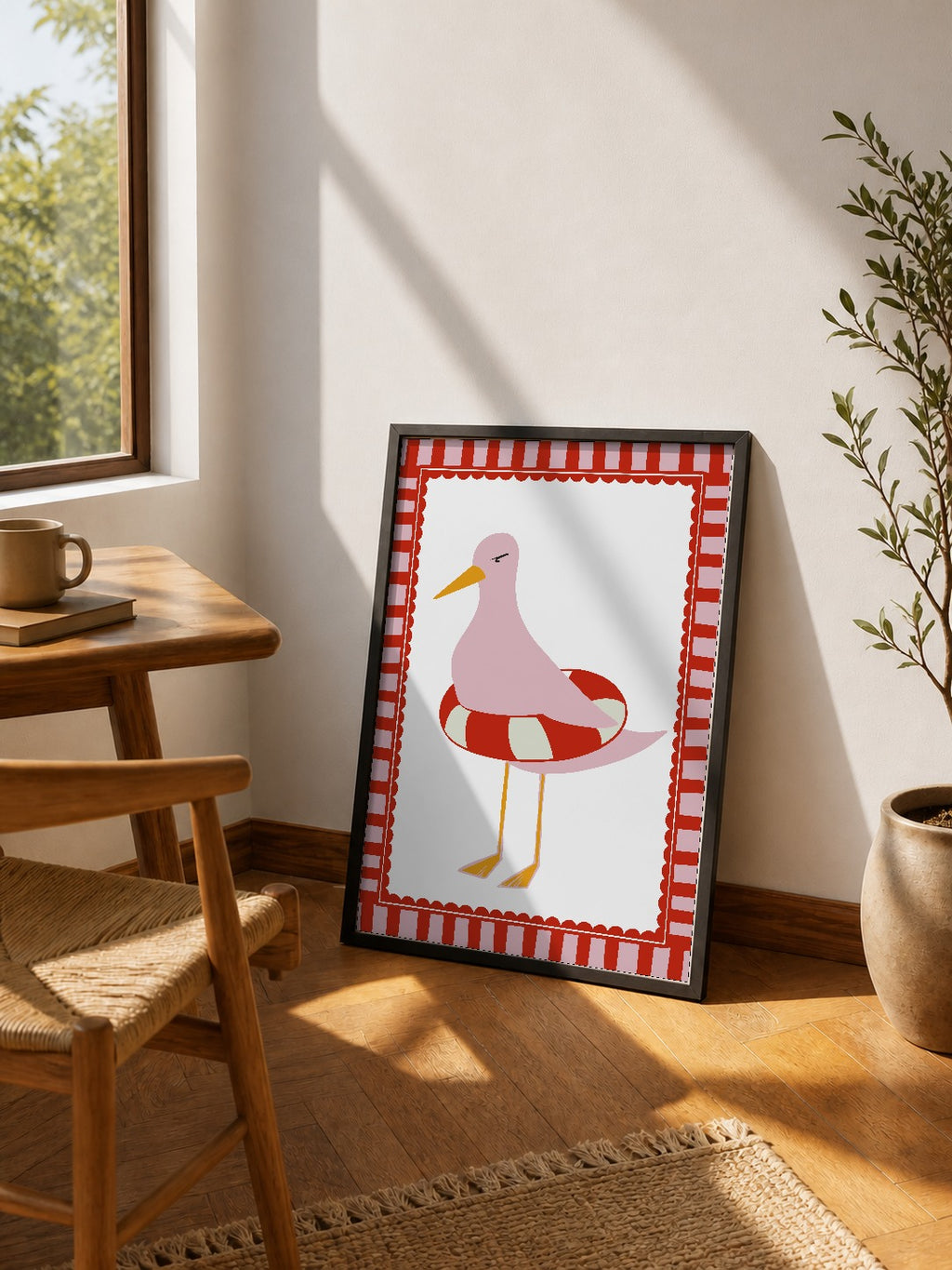 The pink seagull